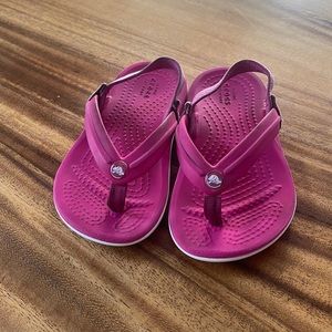 Kids Croc Sandals Flip Flop Pink Toddler Girls sz 8